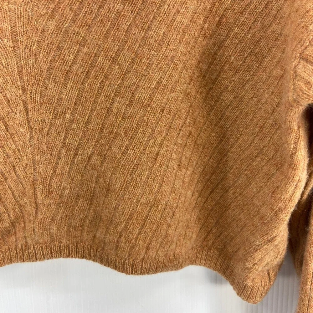 Free People Elias Cashmere Long Sleeve V‎ Neck Sweater Cinnamon Womens Small
